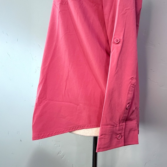 🌻 NWT Eddie Bauer Departure Shirt — Button-Down — Coral/ Rose Red — L - Picture 5 of 7